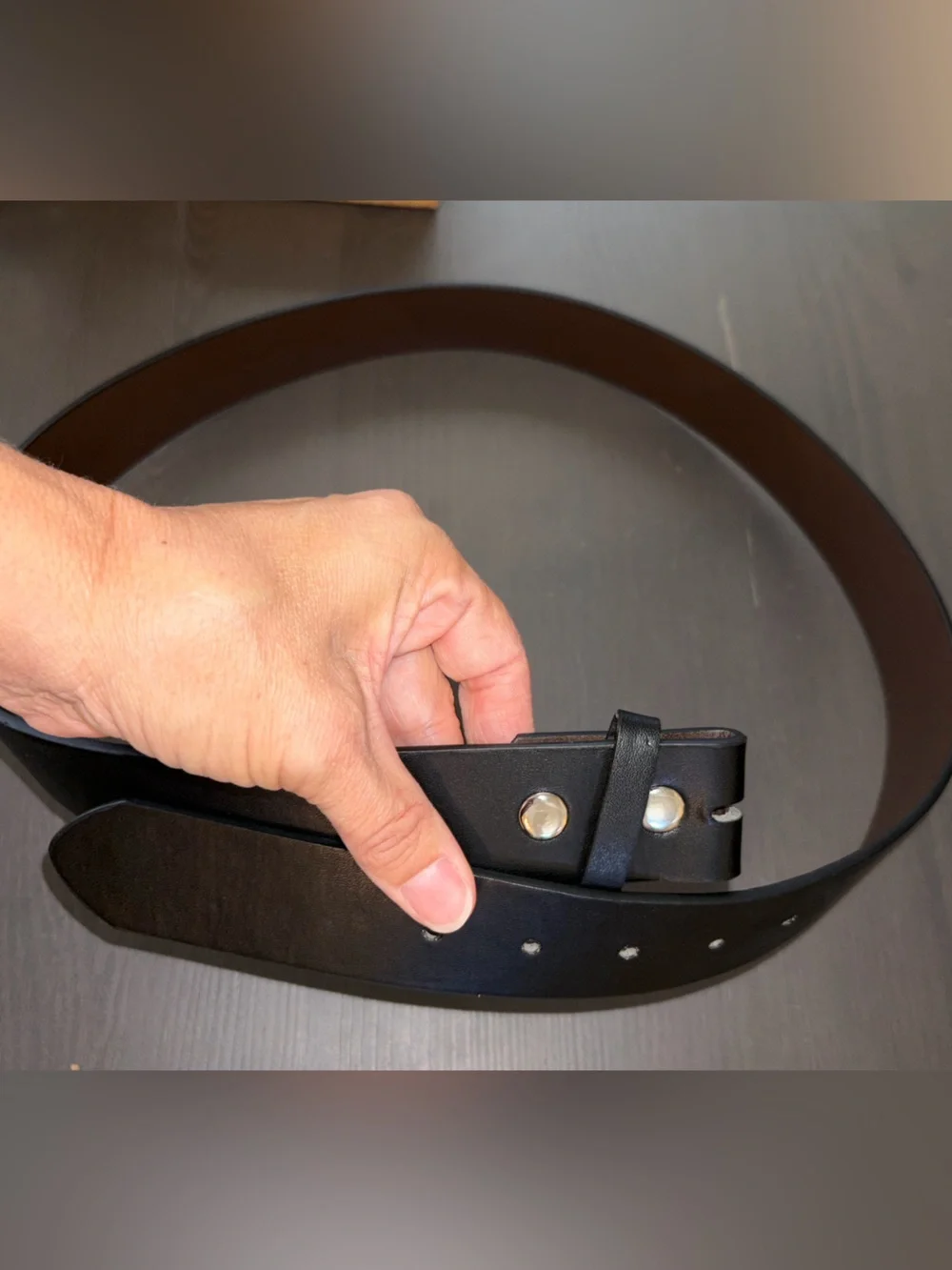 Black Leather Belt For Wallet Buckle
